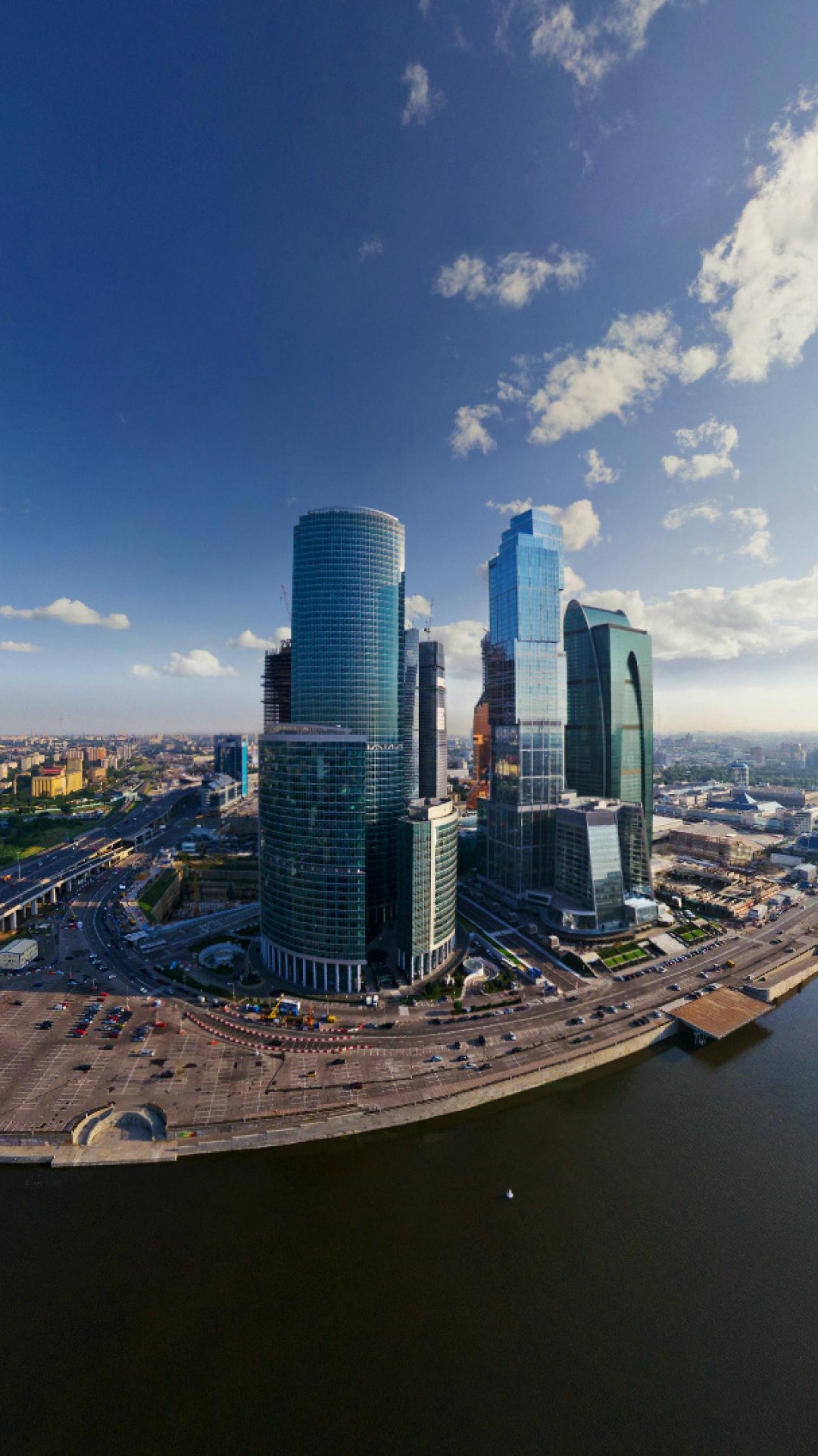 Обои городской пейзаж, город, городской район, дневное время, с высоты птичьего полета в разрешении 1080x1920