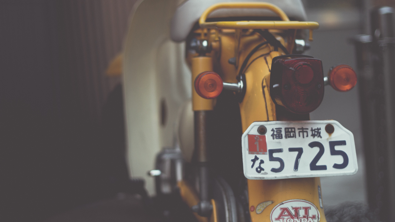Обои Скутер, мотоцикл, авто, мопед, вымышленный персонаж в разрешении 1280x720