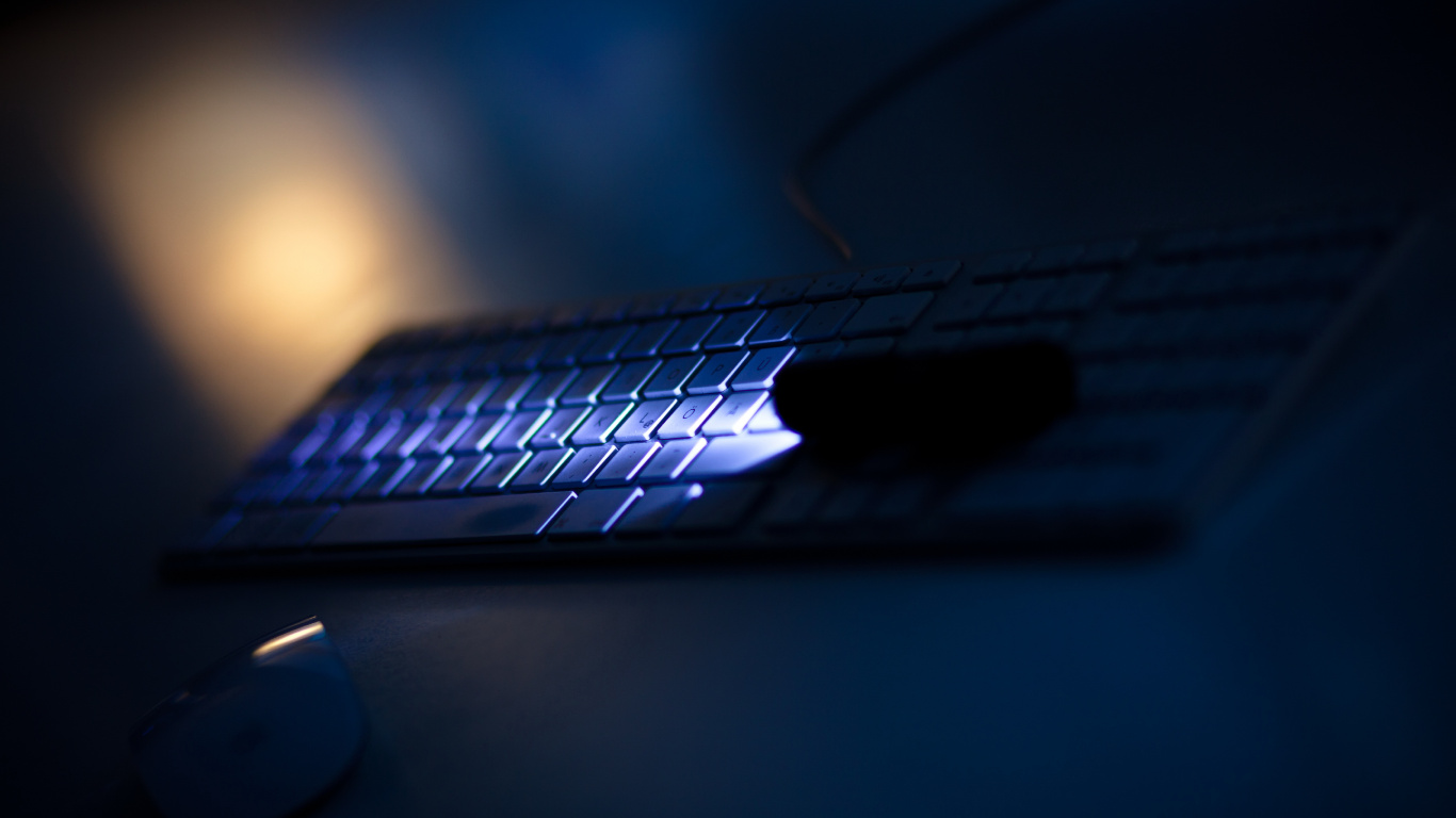 Обои свет, ночь, освещение, тапета по Z komputerem, технология в разрешении 1366x768