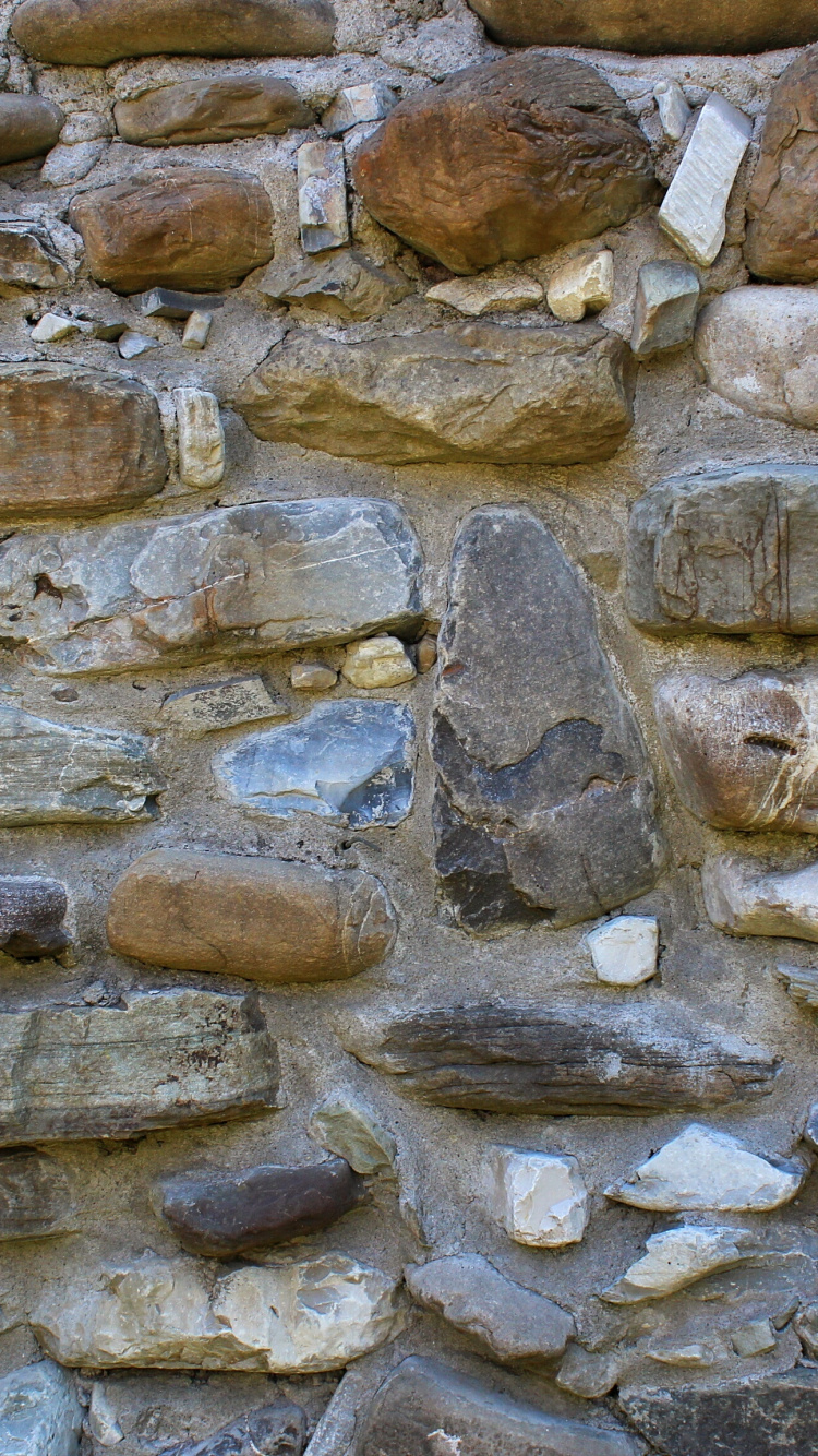 Обои каменная стена, стена, рок, булыжник, археологический памятник в разрешении 750x1334