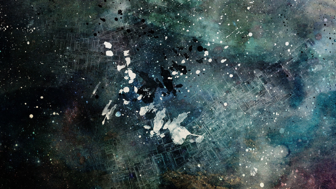 Обои космос, живопись, вода, атмосфера, туманность в разрешении 1280x720