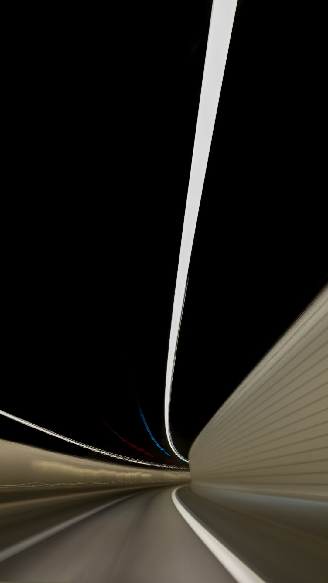 Обои дорога, дневное освещение, туннель, линия, свет в разрешении 1080x1920