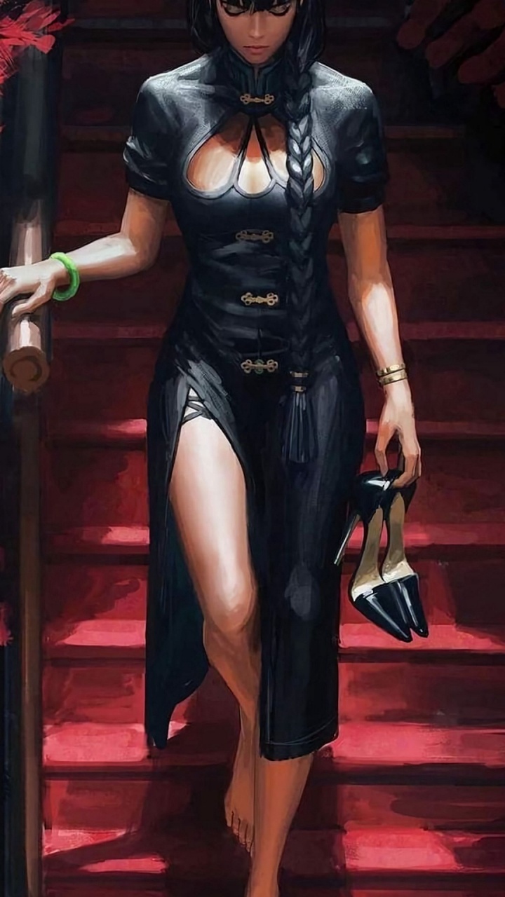 Обои латекс одежда, характер, арт, нога, мышца в разрешении 720x1280