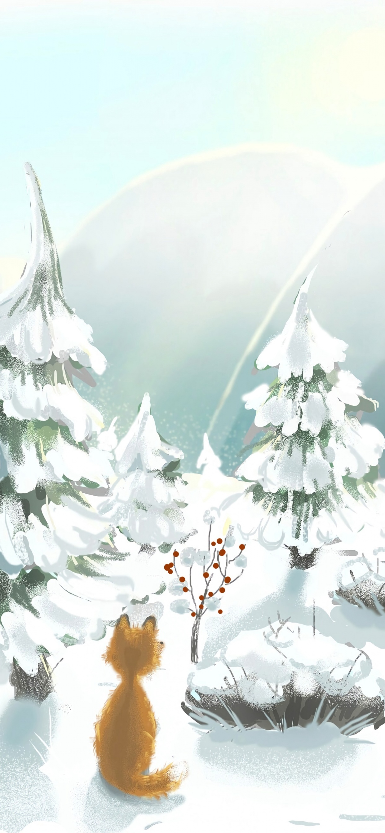 Обои елка, Рождественский день, семейства сосновых, пихта, зима в разрешении 1242x2688