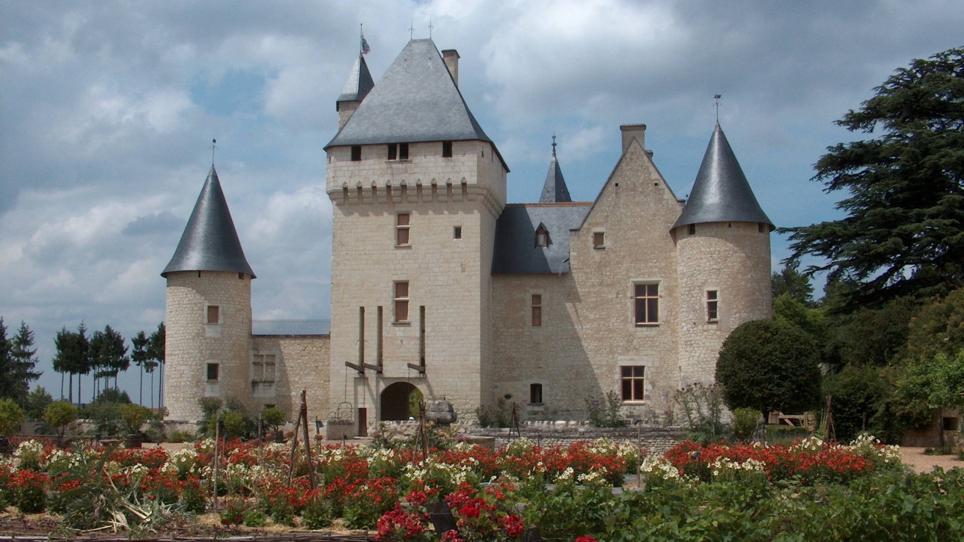 Обои Chteau дю Rivau, сказка, здание, замок, средневековая архитектура в разрешении 1920x1080