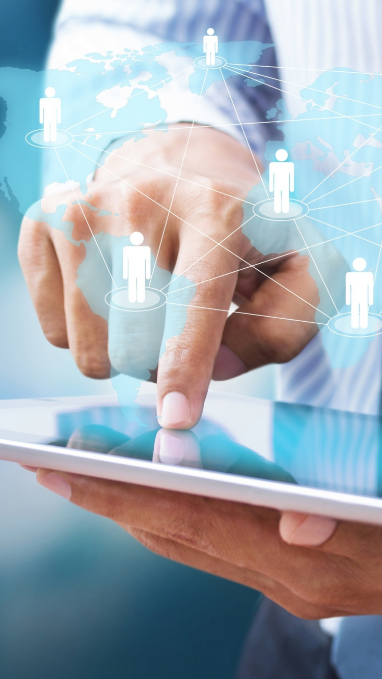 Обои бизнес, компания, технологии, палец, организация в разрешении 750x1334