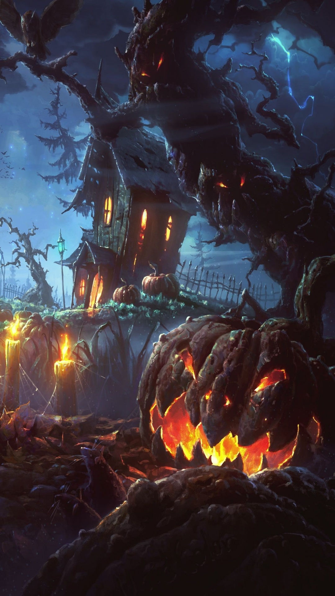 Обои компьютерная игра, темнота, вымирание, Хэллоуин, атмосфера в разрешении 1080x1920