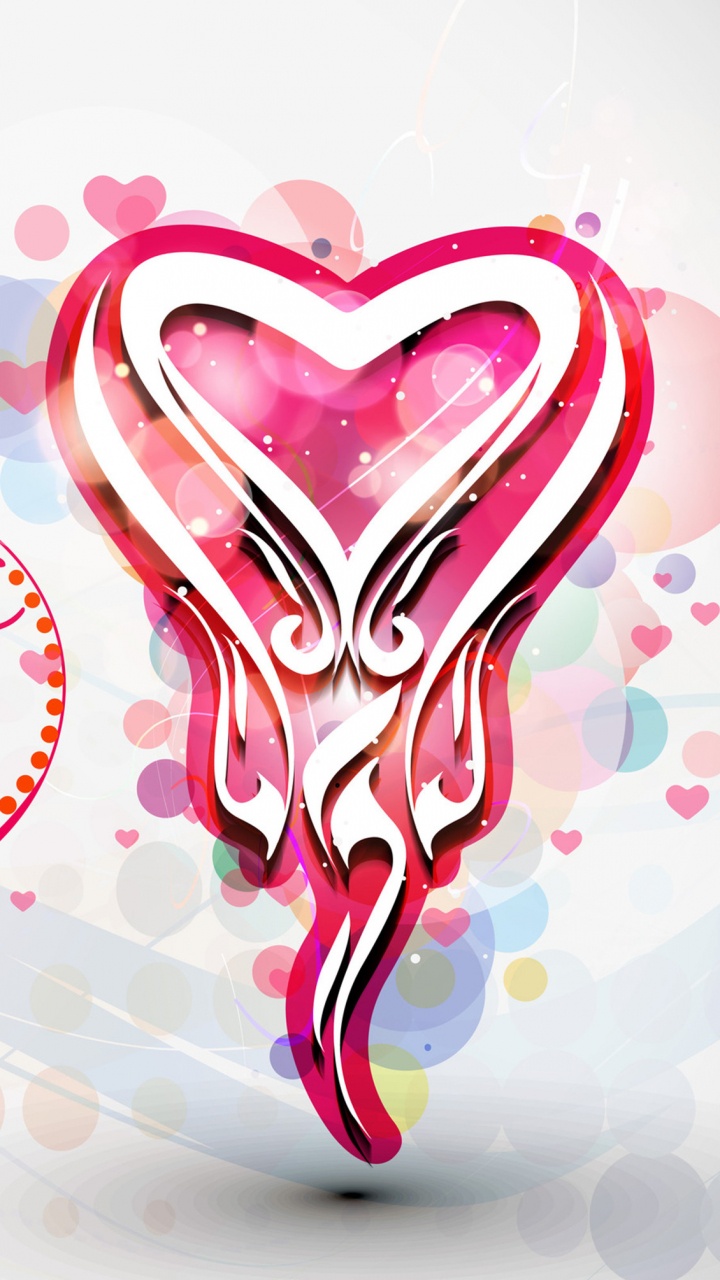 Обои День Святого Валентина, сердце, розовый, текст, любовь в разрешении 720x1280