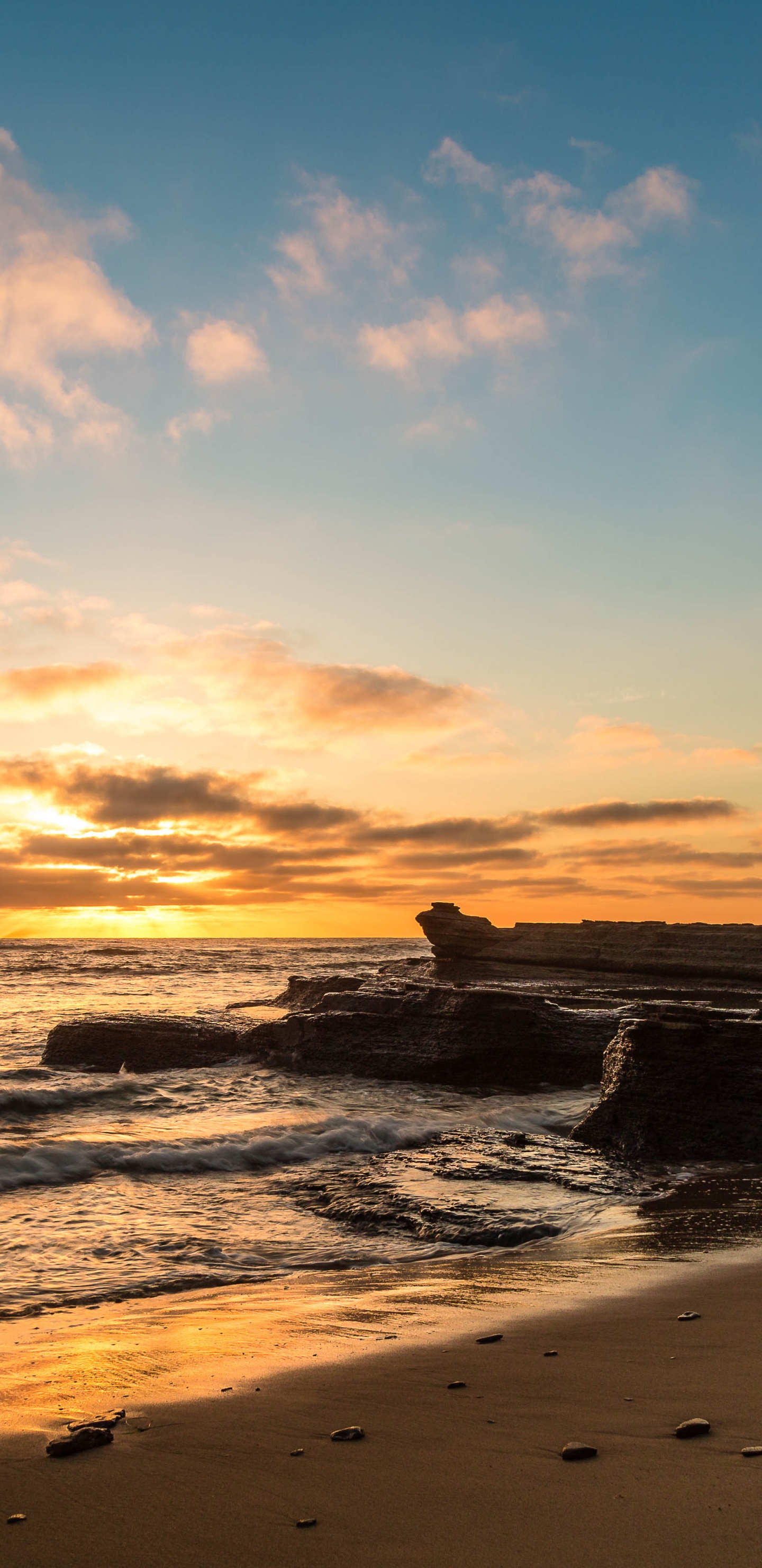 Обои море, облако, вода, атмосфера, природный ландшафт в разрешении 1440x2960