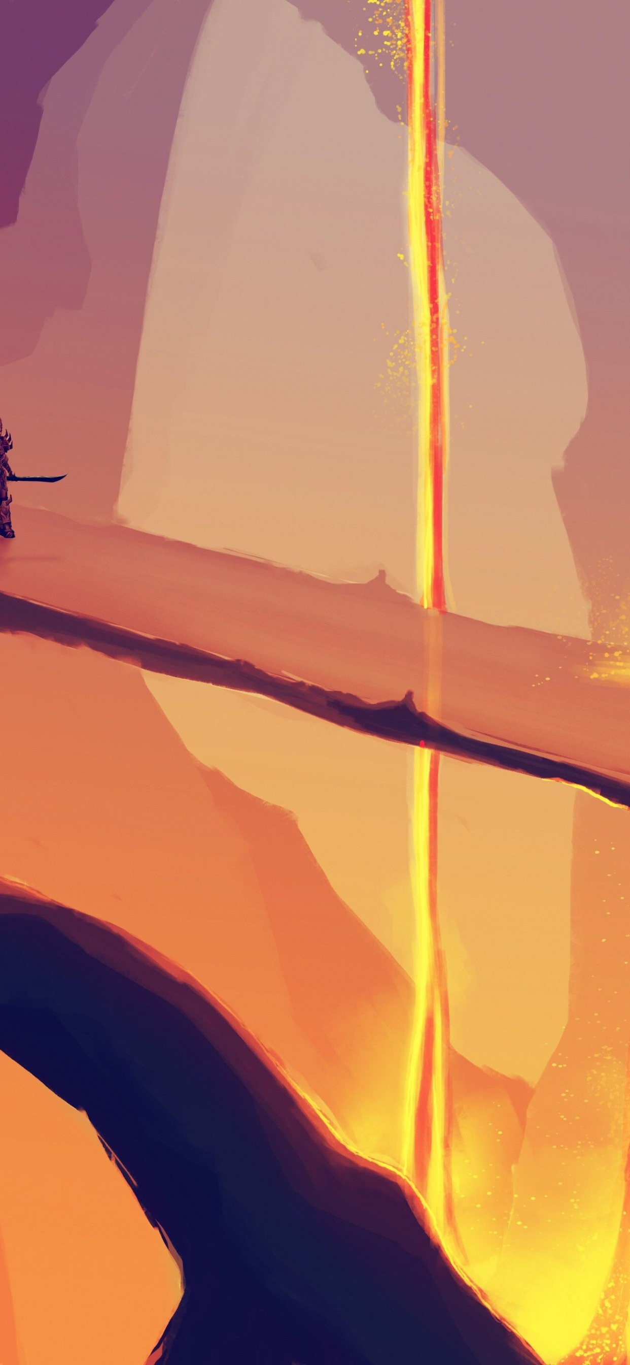 Обои тепло, Апельсин, линия, графика, полутона и оттенки в разрешении 1242x2688