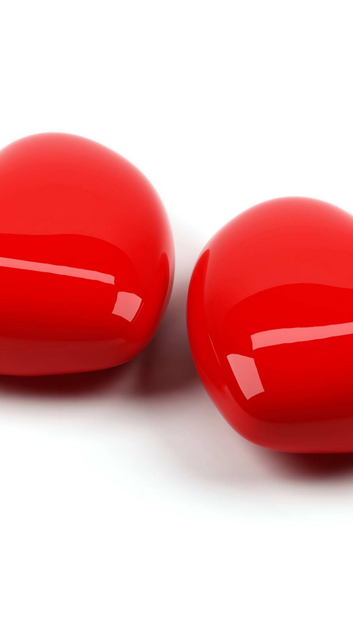 Обои сердце, красный цвет, любовь, векторная графика, любовь сердце 3D в разрешении 720x1280