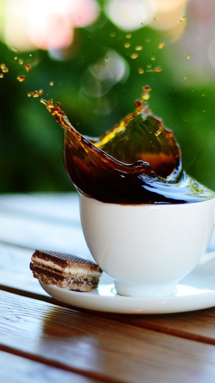 Обои чашка, кофейная чашка, напиток, кофейня, фотография в разрешении 720x1280