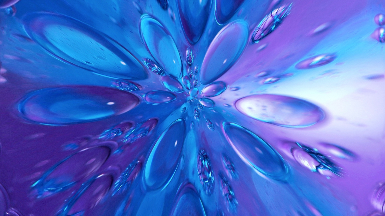 Обои фрактал, синий, вода, Аква, пурпур в разрешении 1280x720