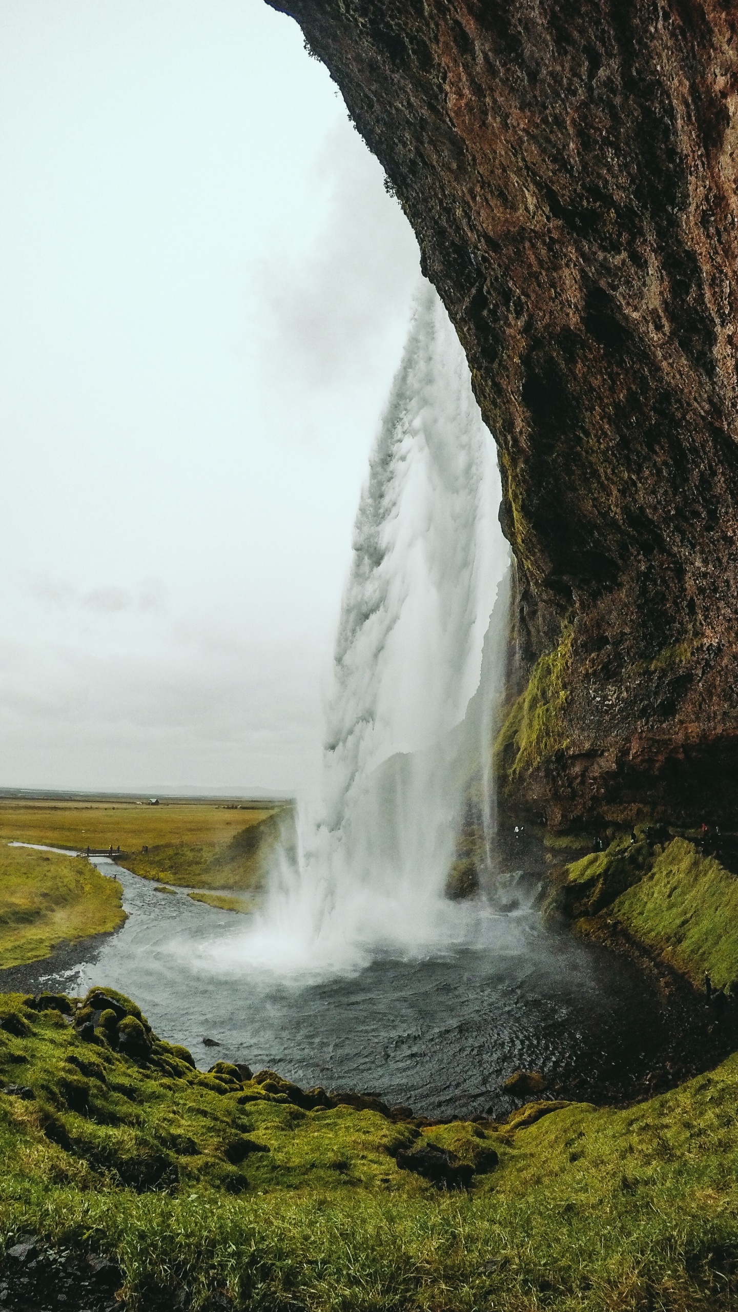 Обои водопад, водоем, вода, природа, гидроресурсы в разрешении 1440x2560
