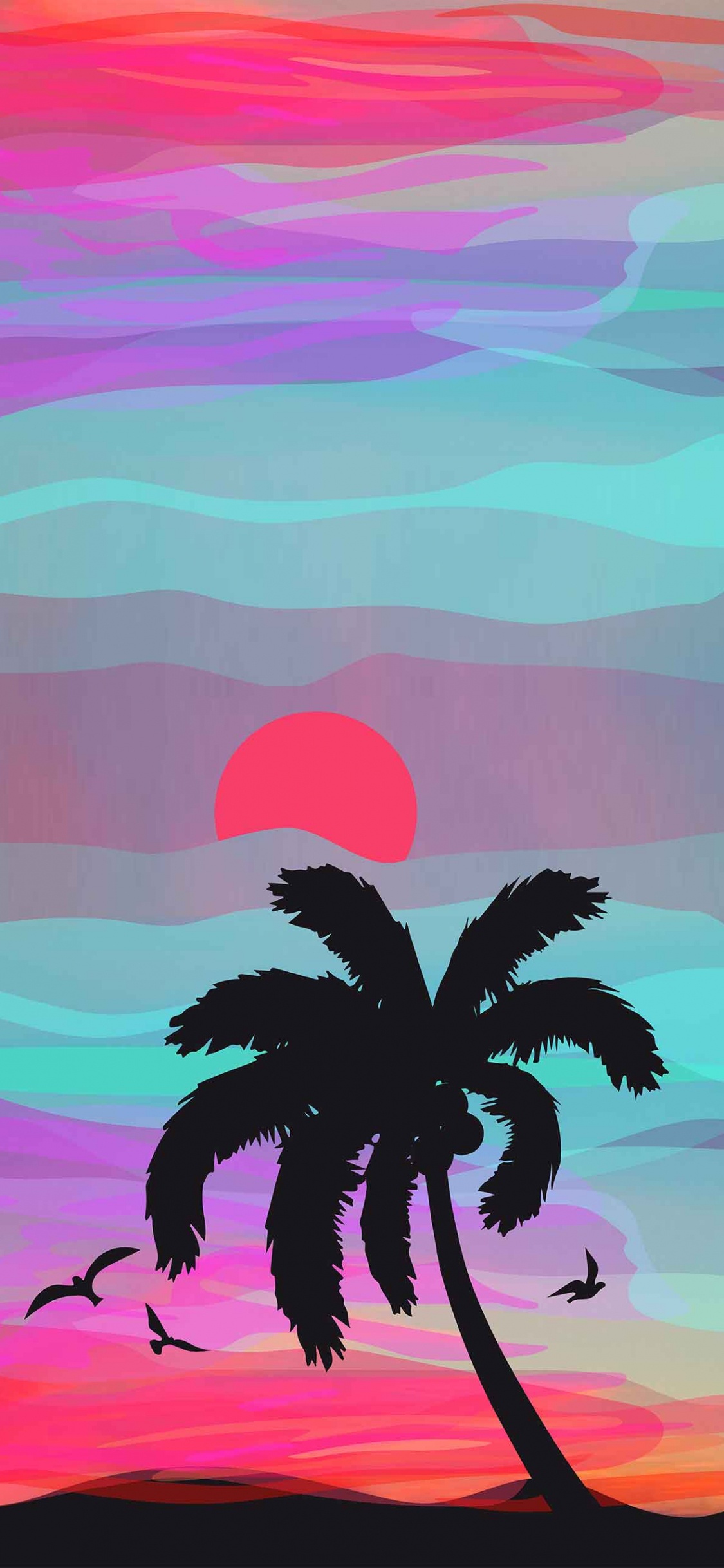 Обои визуальное искусство, арт, рисование, акриловая краска, свет в разрешении 1125x2436