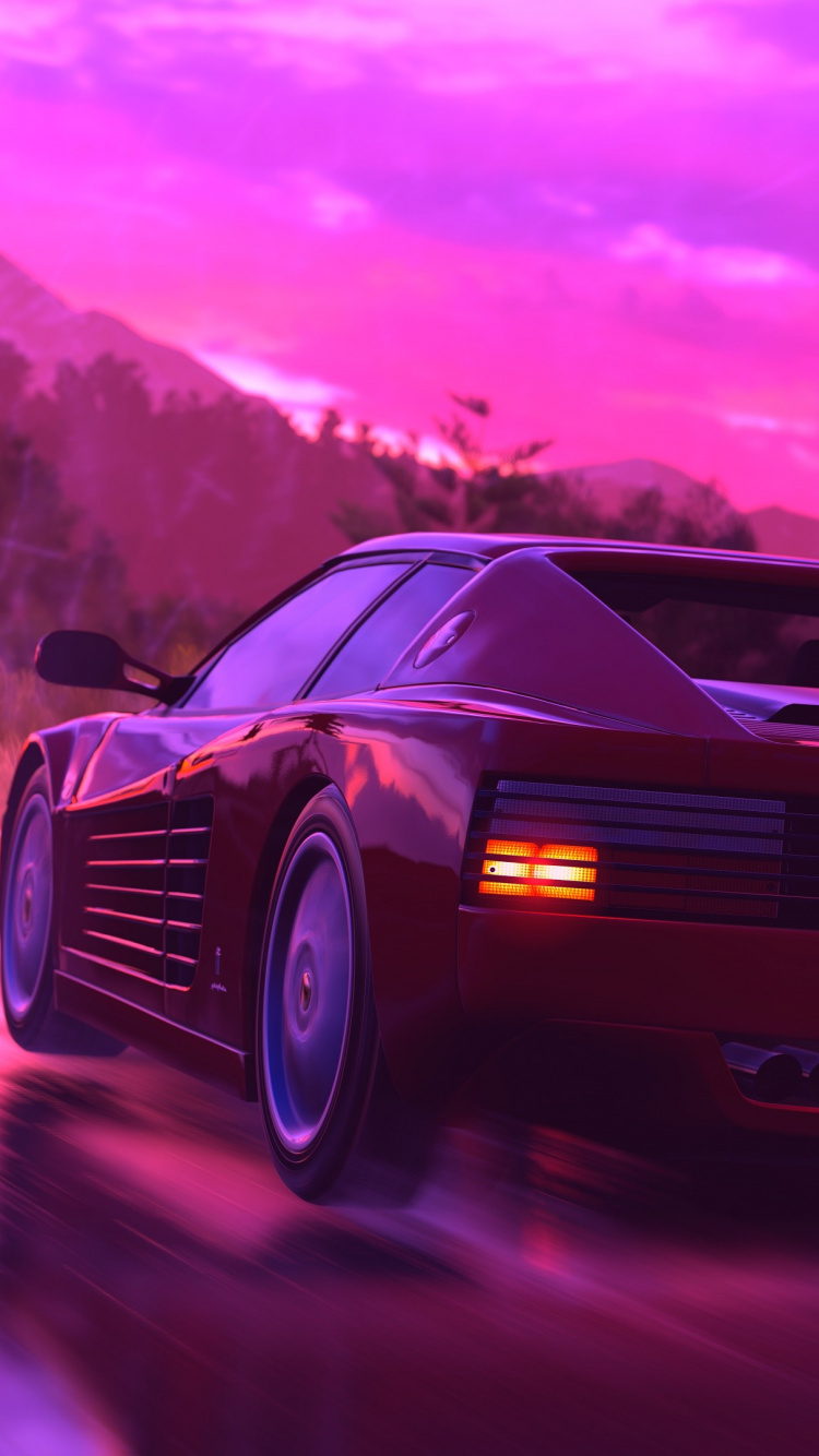 Обои авто, суперкар, Феррари тестаросса, спорткар, гоночный автомобиль в разрешении 750x1334