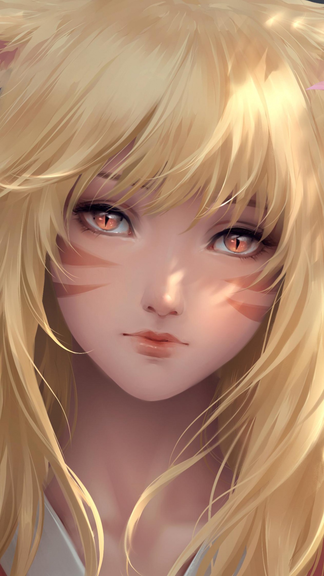 Обои цифровое искусство, артист, арт, волосы, лицо в разрешении 1080x1920