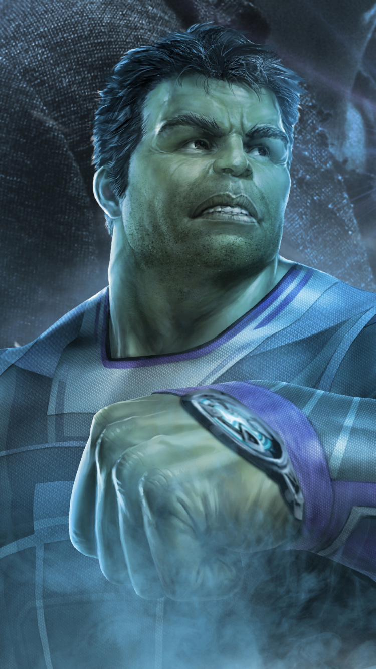 Обои Халк Эндшпиль, Халк, Мстители Эндшпиль, Танос, Брюс Баннер в разрешении 750x1334