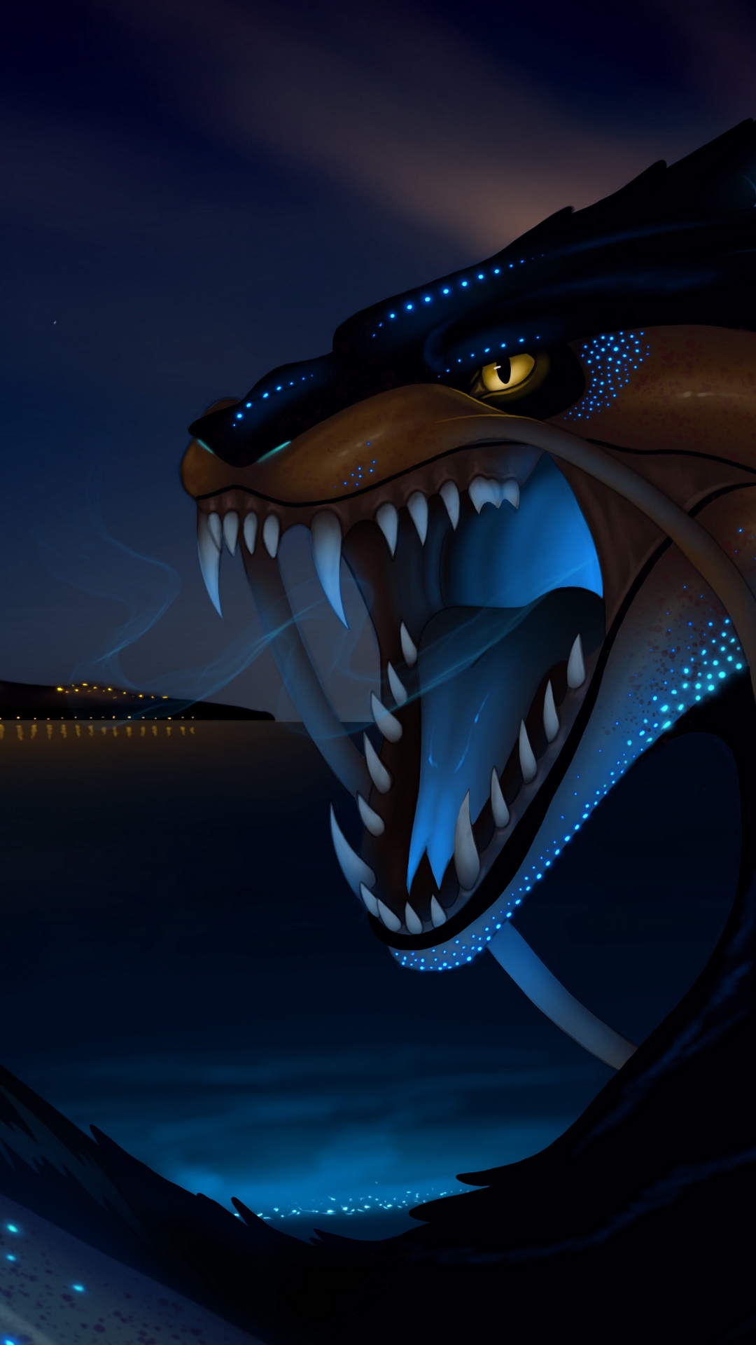 Обои дракон, висгун - социальная сеть, Европейский дракон, легендарное существо, акула в разрешении 1080x1920