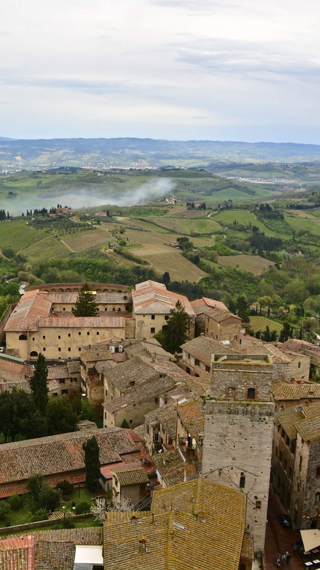 Обои площадь Чистерна, Пьяцца Делла Чистерна, развалины, сельский район, деревня в разрешении 1080x1920