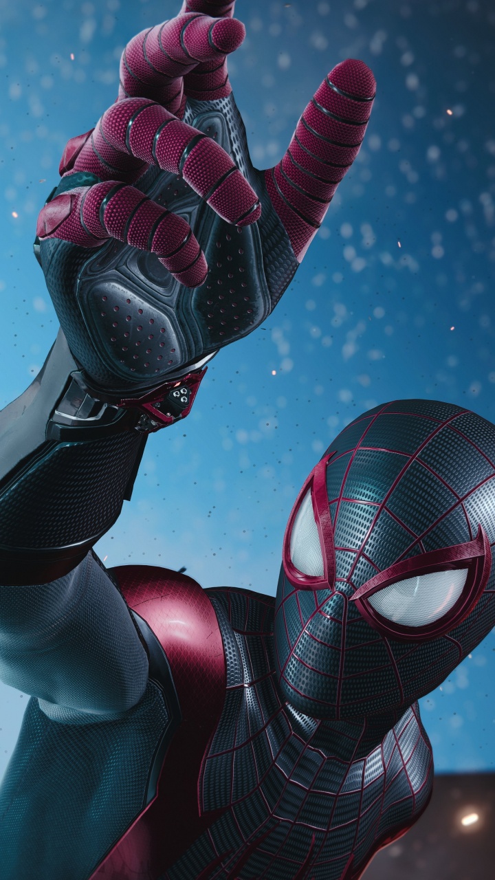 Обои яблоко, голова, мультфильм, жест, красный цвет в разрешении 720x1280