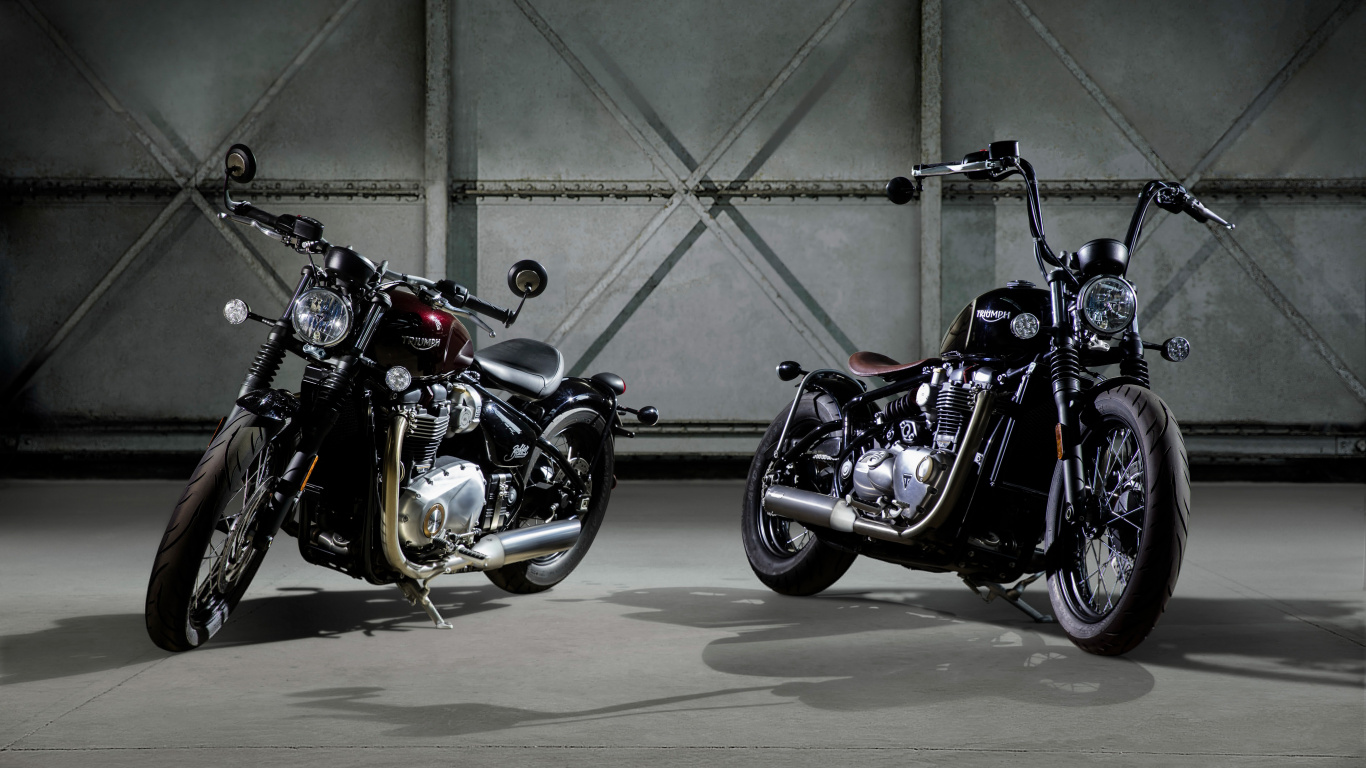 Обои triumph bonneville bobber, Мотоциклы Triumph, мотоцикл, поплавок, крейсер в разрешении 1366x768