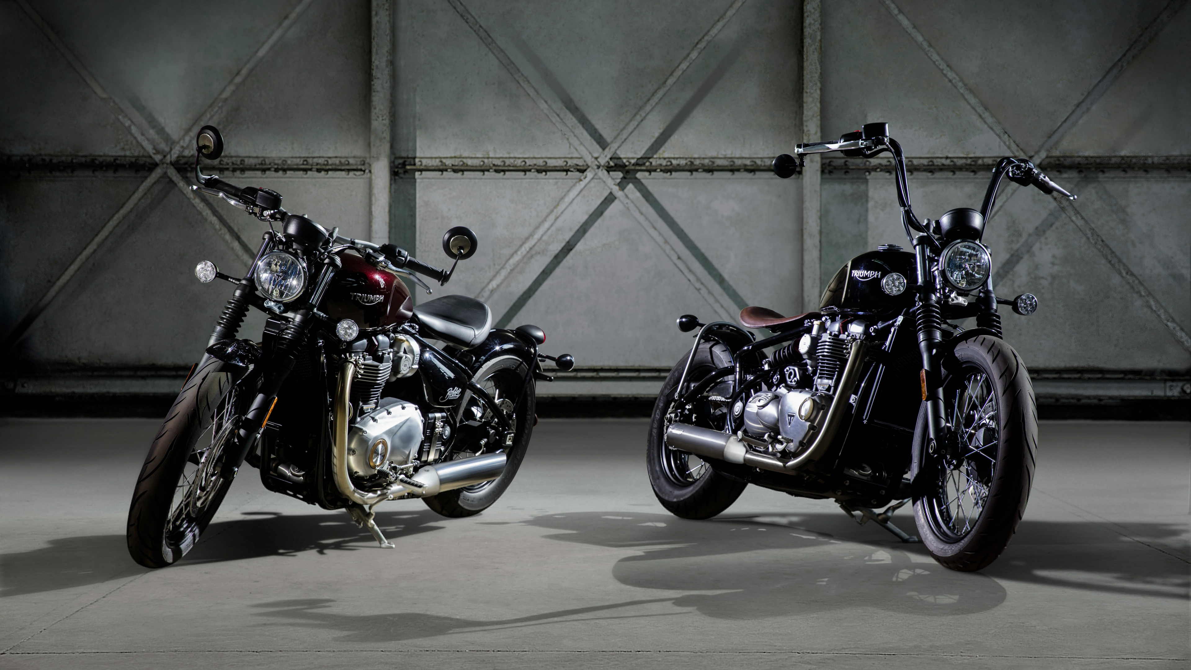 Обои triumph bonneville bobber, Мотоциклы Triumph, мотоцикл, поплавок, крейсер в разрешении 3840x2160