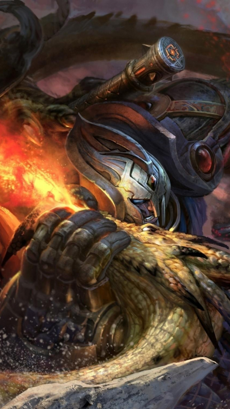 Обои дракон, мифология, мифическое существо, cg работы, компьютерная игра в разрешении 750x1334