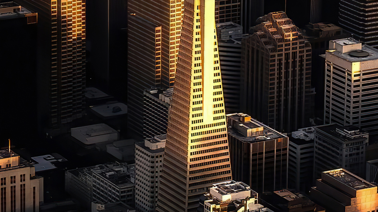 Обои городской пейзаж, эпический воздух, небоскреб, здание, атмосфера в разрешении 1280x720