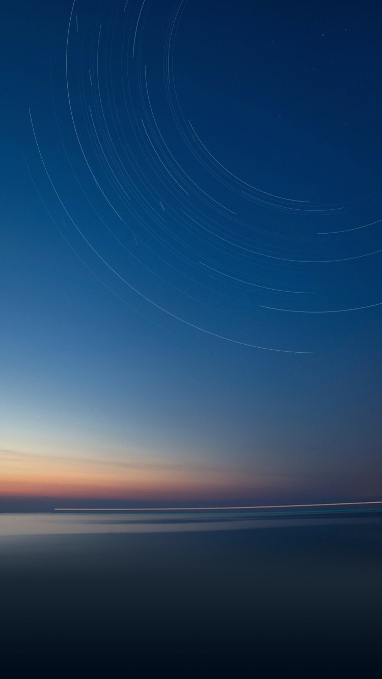 Обои смартфон, андроид, синий, горизонт, атмосфера в разрешении 750x1334