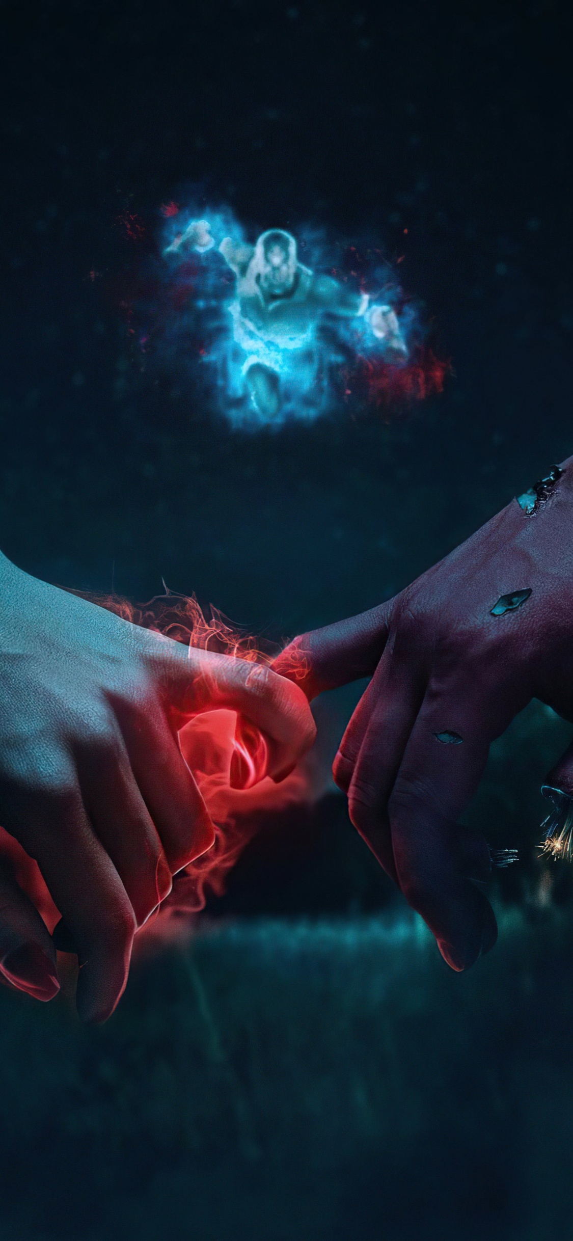 Обои агата харкнесс, Ванда Maximoff, видение, вода, подземные воды в разрешении 1125x2436