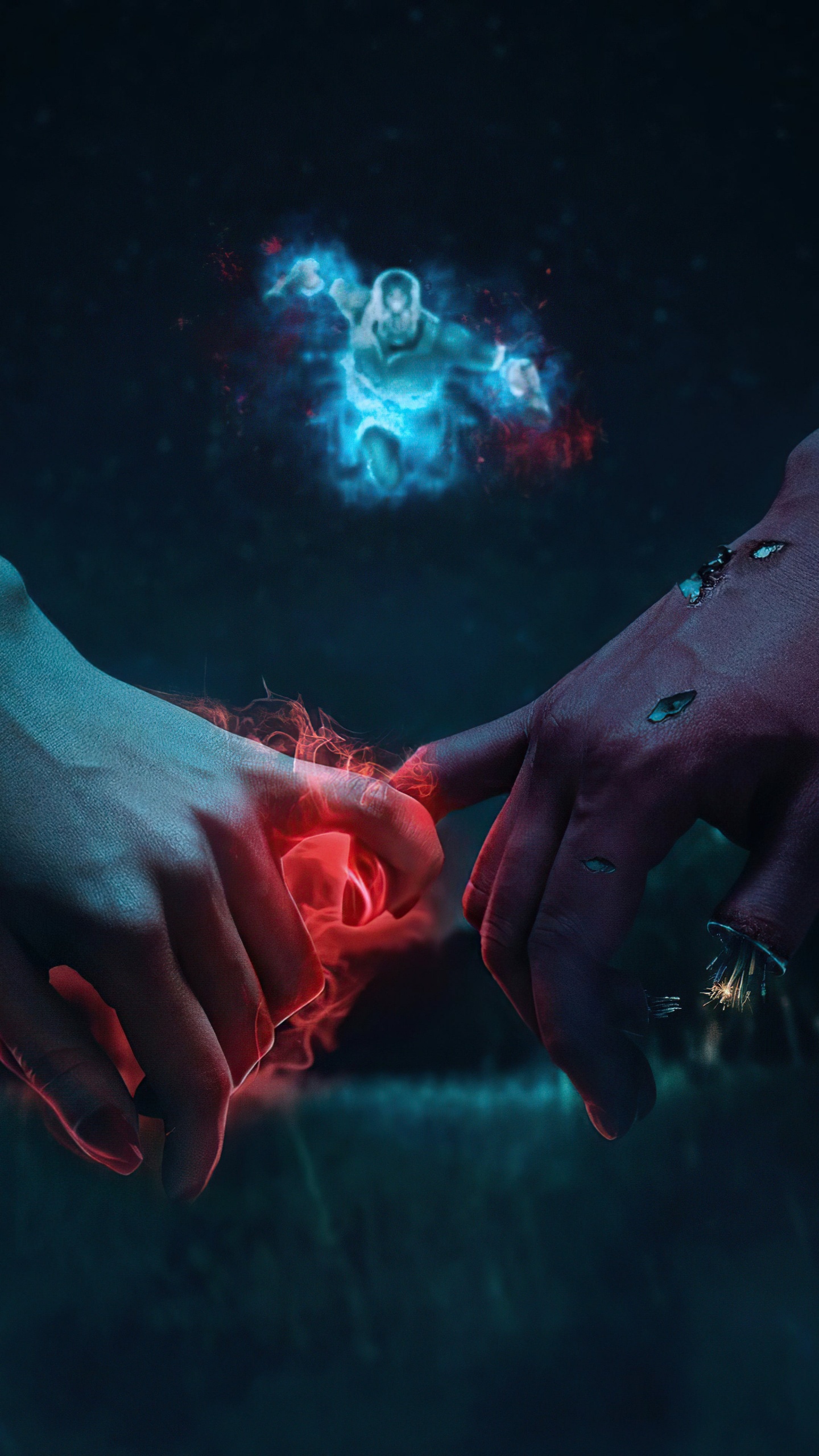 Обои агата харкнесс, Ванда Maximoff, видение, вода, подземные воды в разрешении 1440x2560