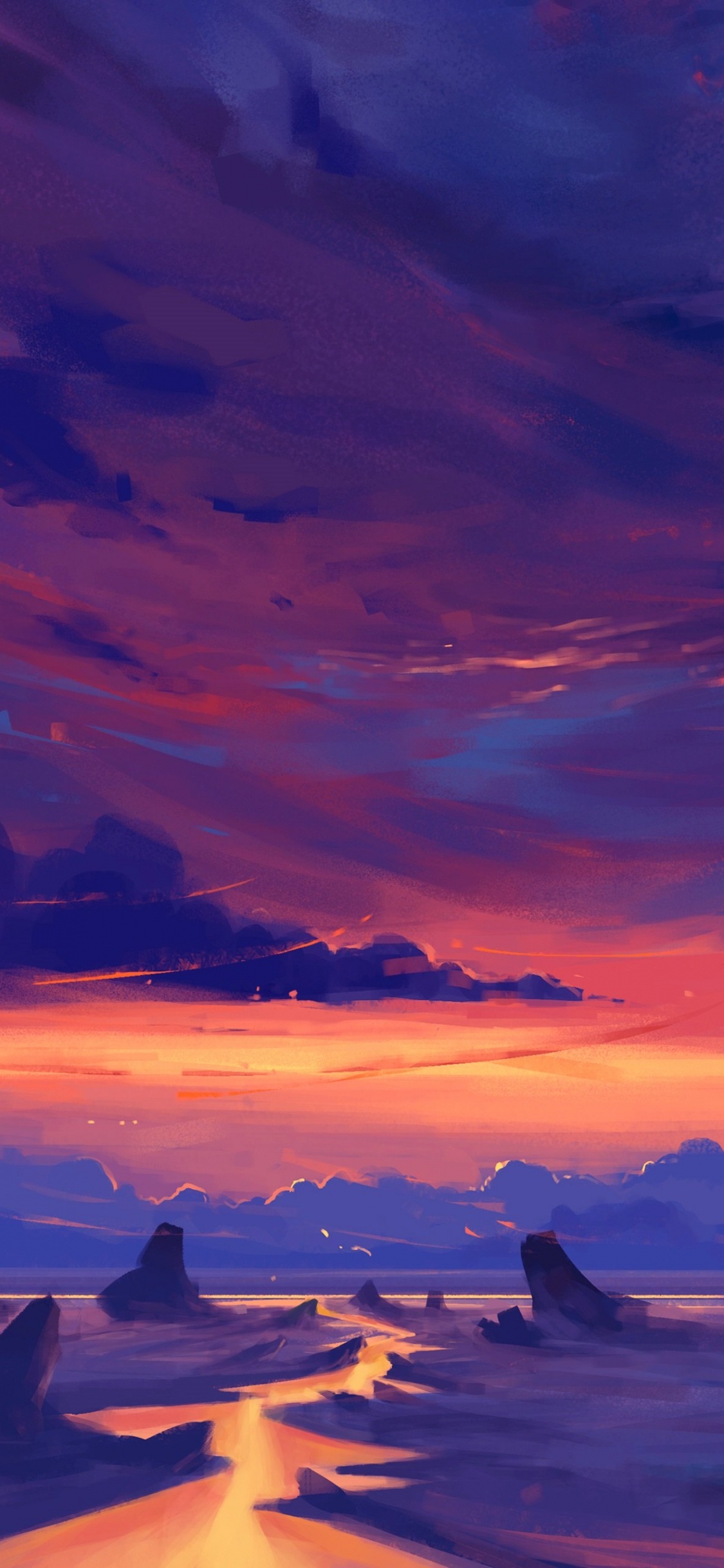 Обои антиутопический телефон, дистопия, арт, андроид, живопись в разрешении 1125x2436