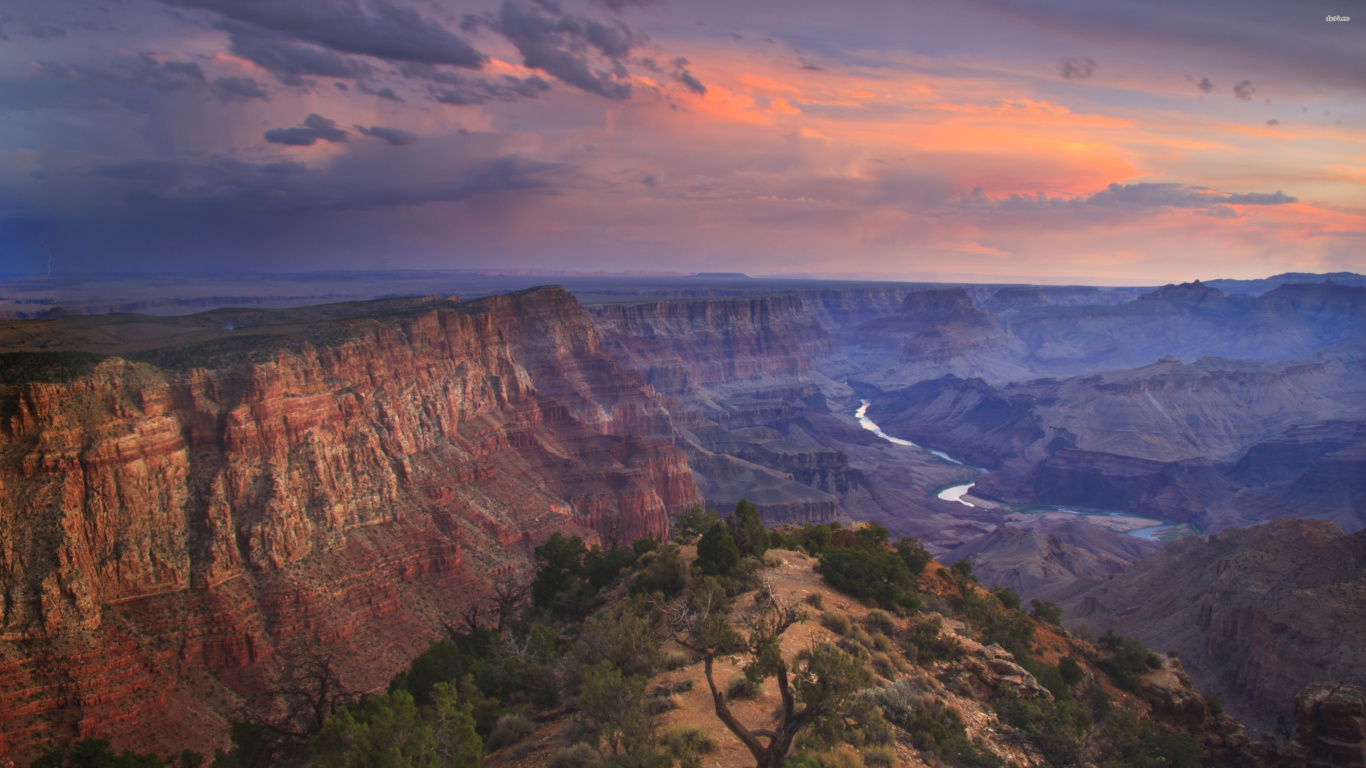 Обои каньон, национальный парк, бесплодные земли, откос, дикая местность в разрешении 1366x768