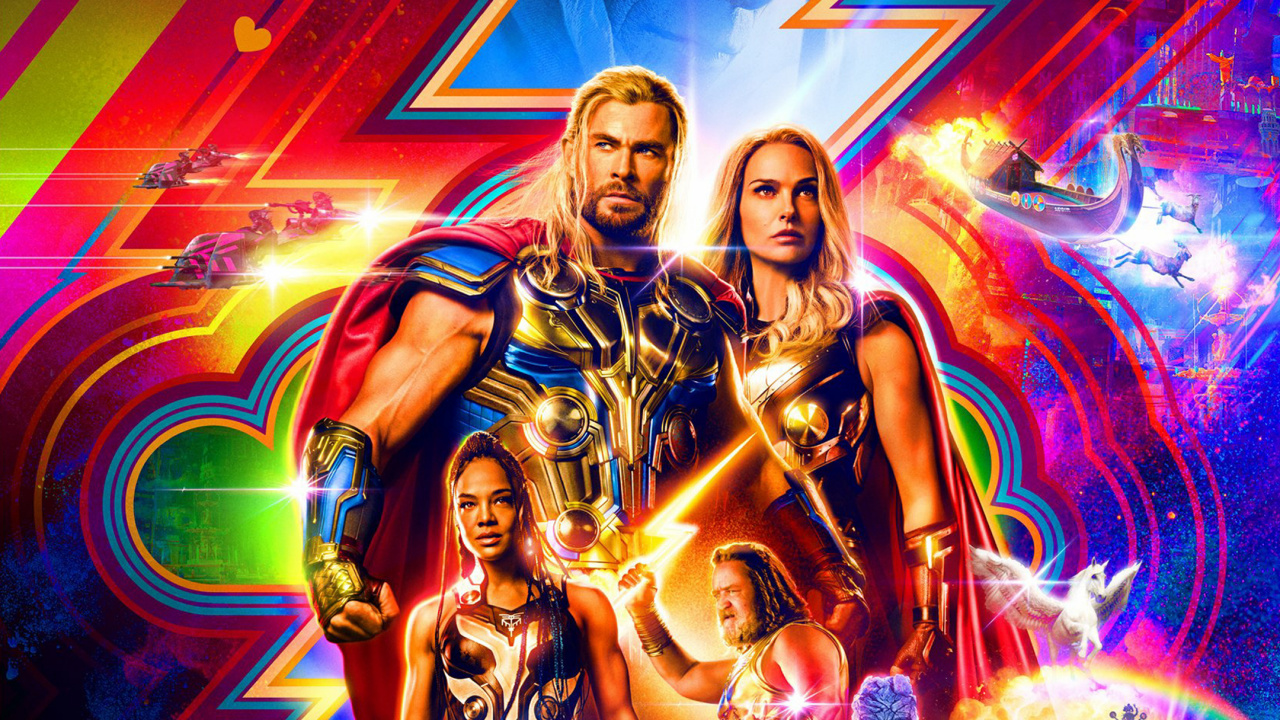 Обои горр бог мясник, Джейн Фостер, постер, Студия Marvel, marvel в разрешении 1280x720