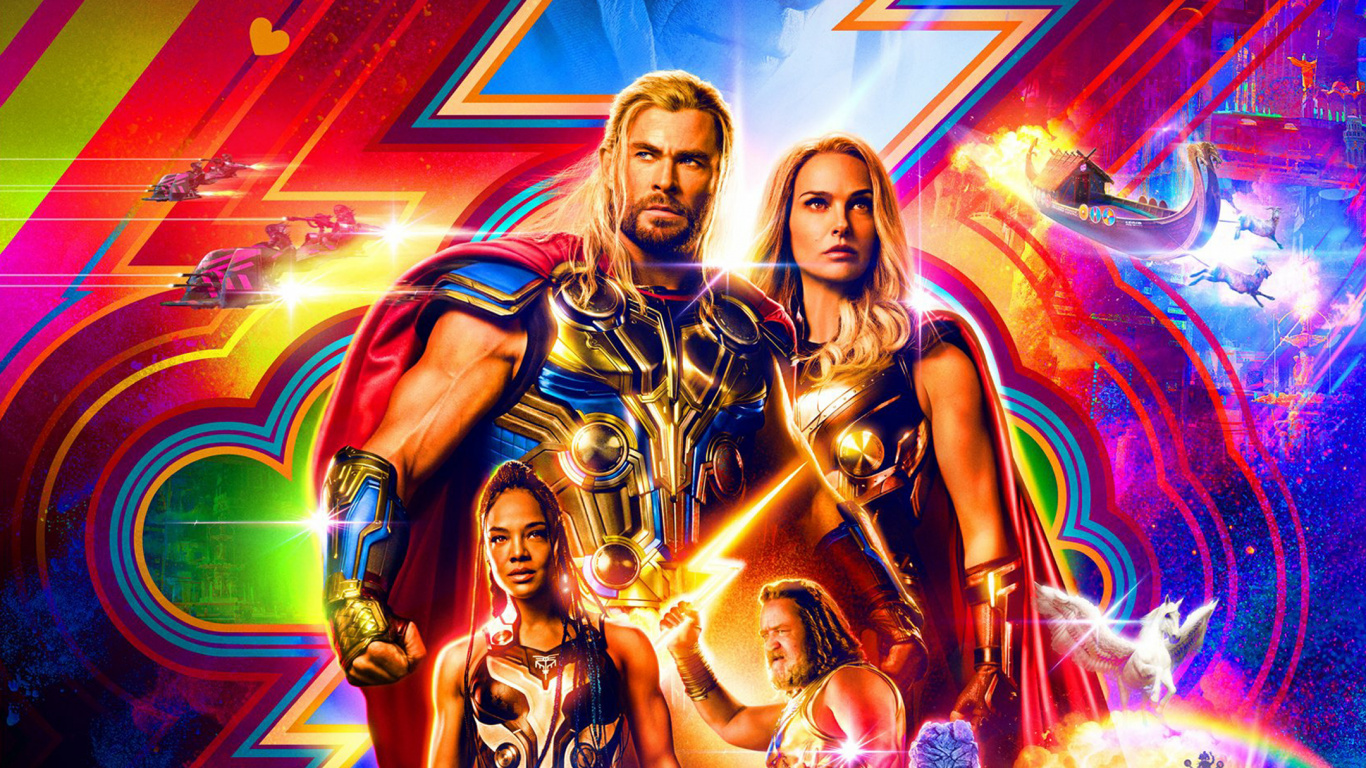 Обои горр бог мясник, Джейн Фостер, постер, Студия Marvel, marvel в разрешении 1366x768