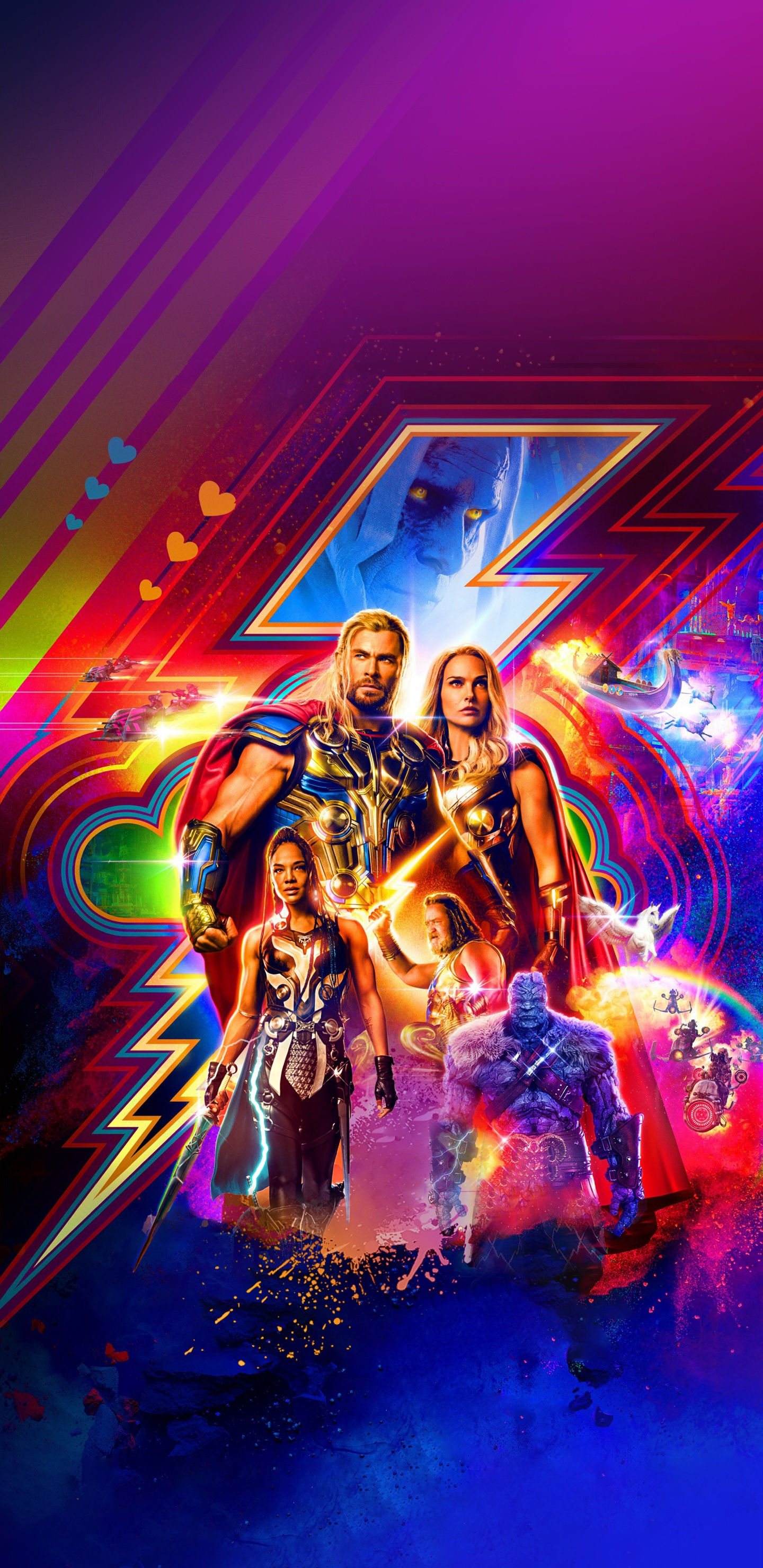 Обои горр бог мясник, Джейн Фостер, постер, Студия Marvel, marvel в разрешении 1440x2960