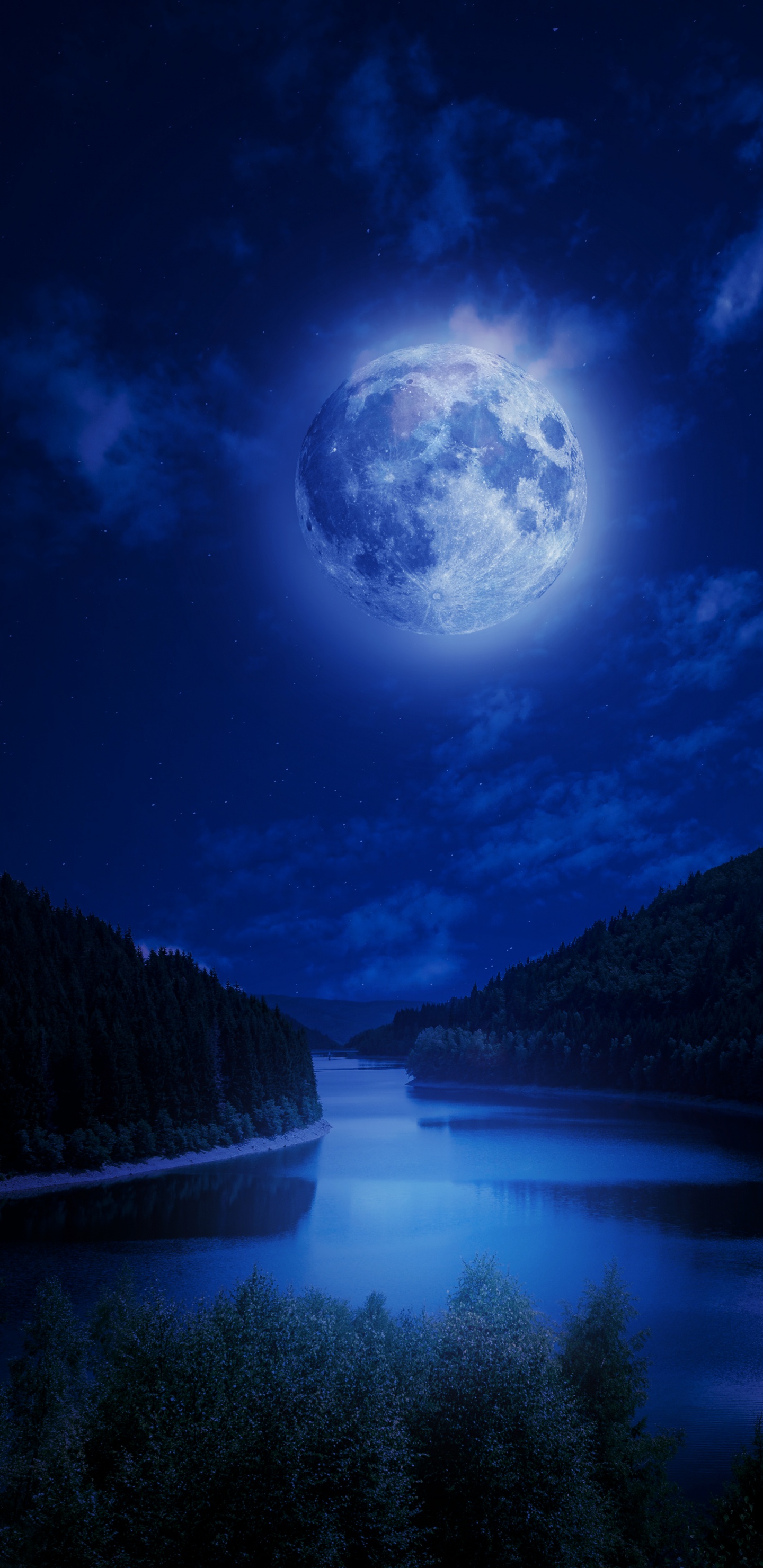 Обои природа, вода, облако, атмосфера, свет в разрешении 1440x2960