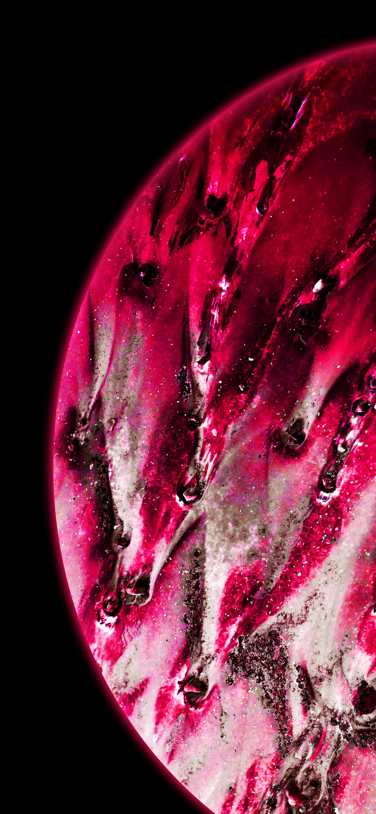 Обои жидкий, вода, автомобильное освещение, жидкость, розовый в разрешении 1242x2688