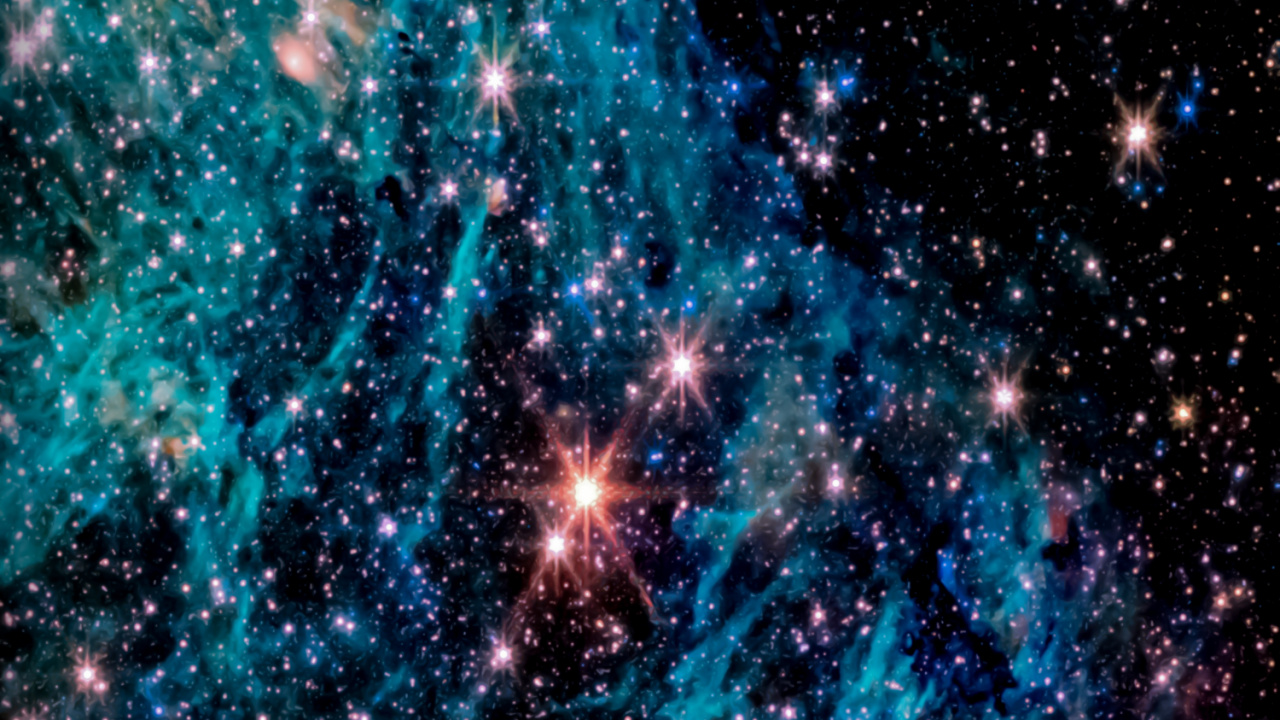 Обои звезда, Космический Телескоп Джеймса Вебба, туманность, Галактика, Астрономия в разрешении 1280x720