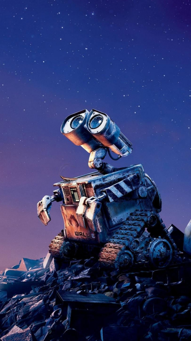 Обои пиксар, робот, атмосфера, саммит, гора в разрешении 750x1334