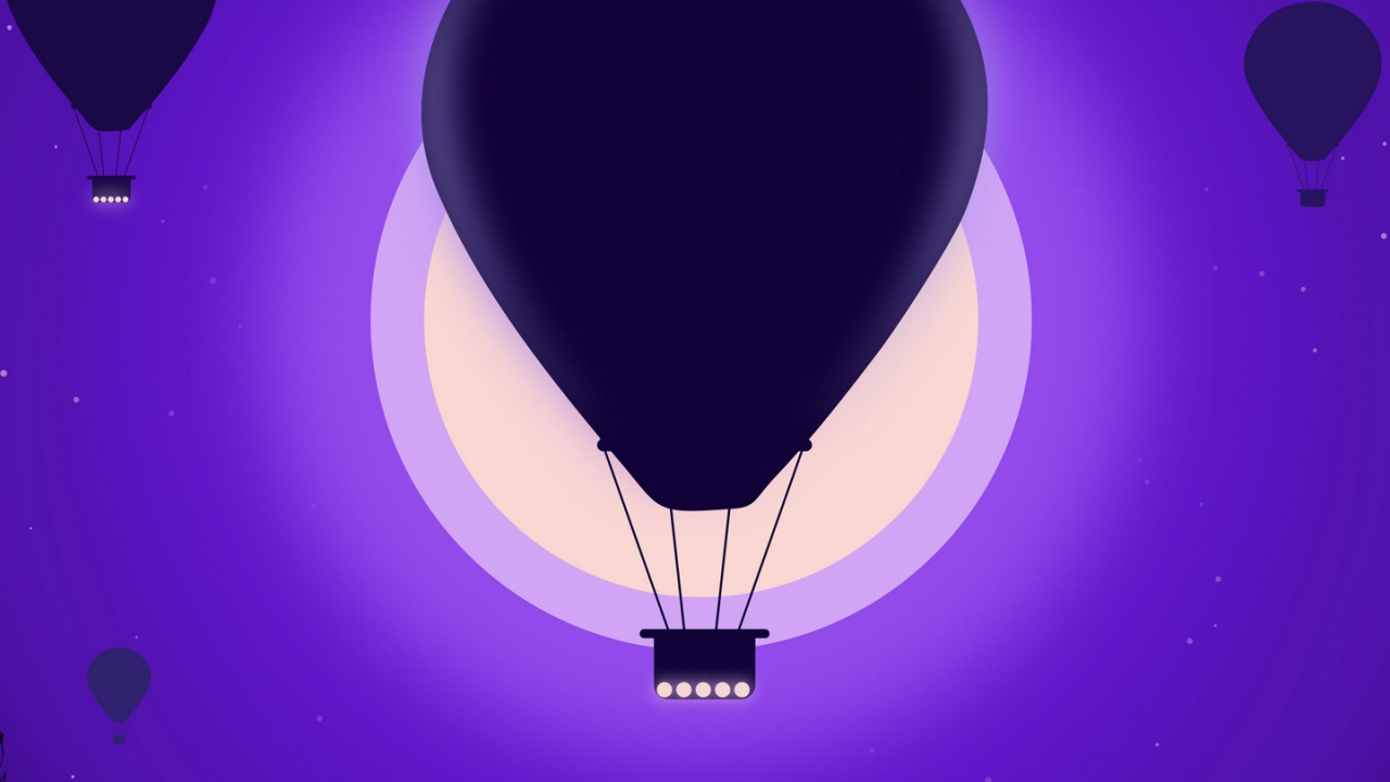 Обои воздушный шар, атмосфера, воздушный шарик, аэростат, полеты на воздушном шаре в разрешении 1280x720