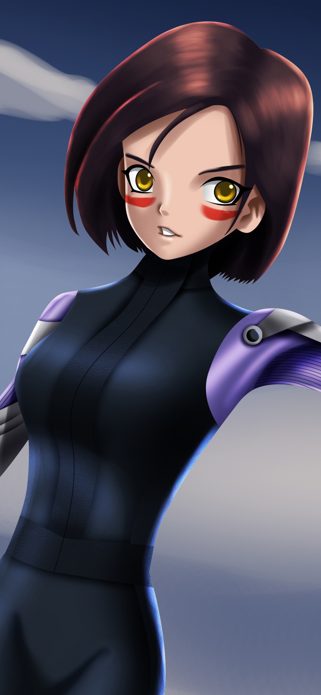 Обои цифровое искусство, арт, мультфильм, иллюстрация, аниме в разрешении 1125x2436