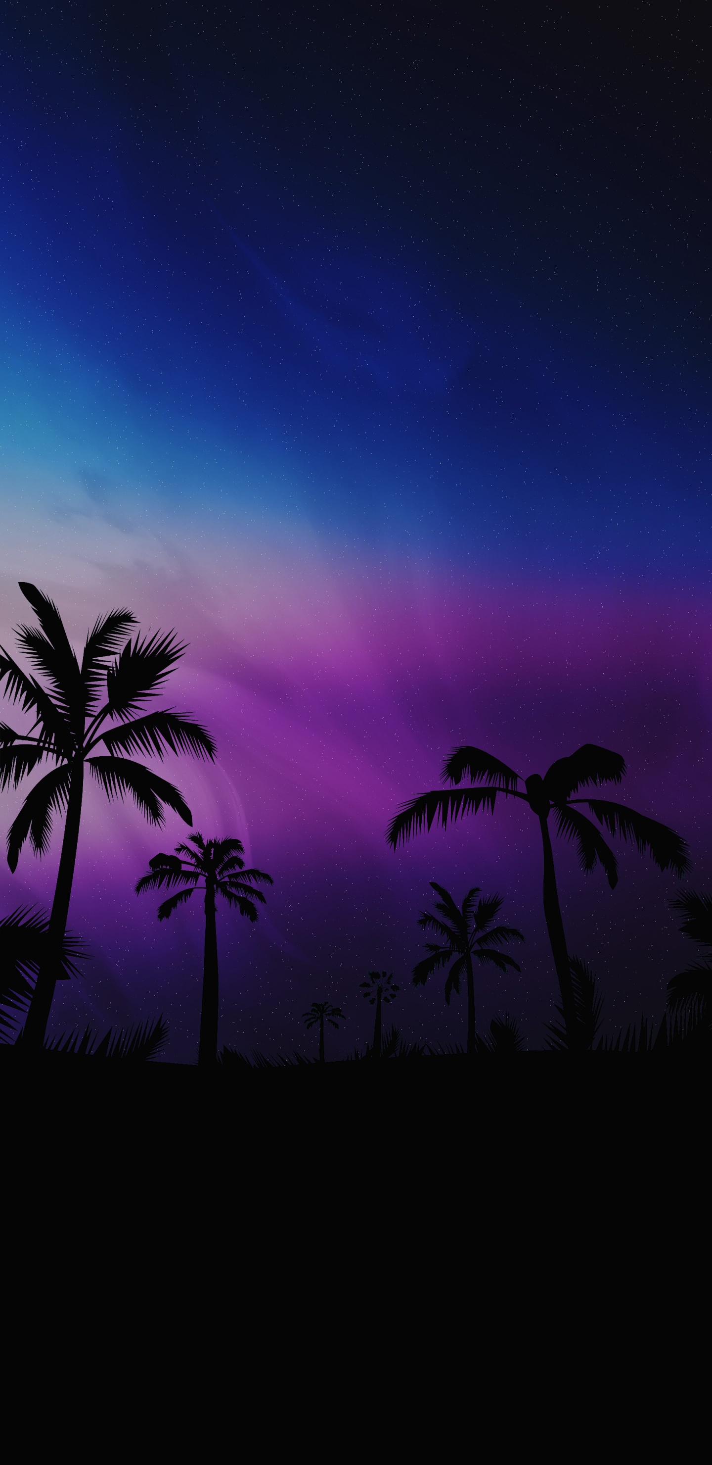 Обои черный красивый телефон, водоем, ночь, природа, растительность в разрешении 1440x2960