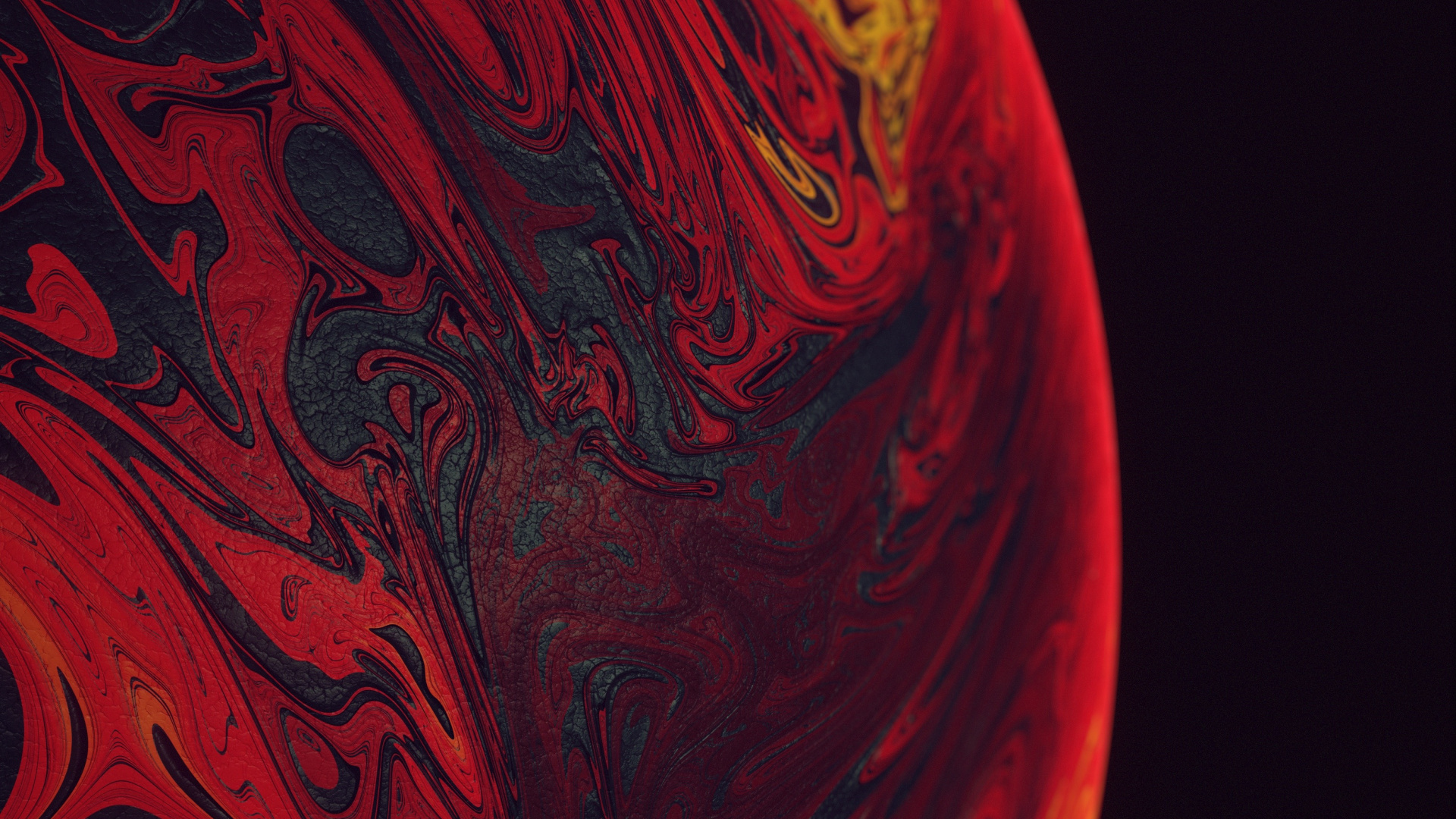 Обои 256 гб, Эпл, жидкий, арт, круг в разрешении 1920x1080