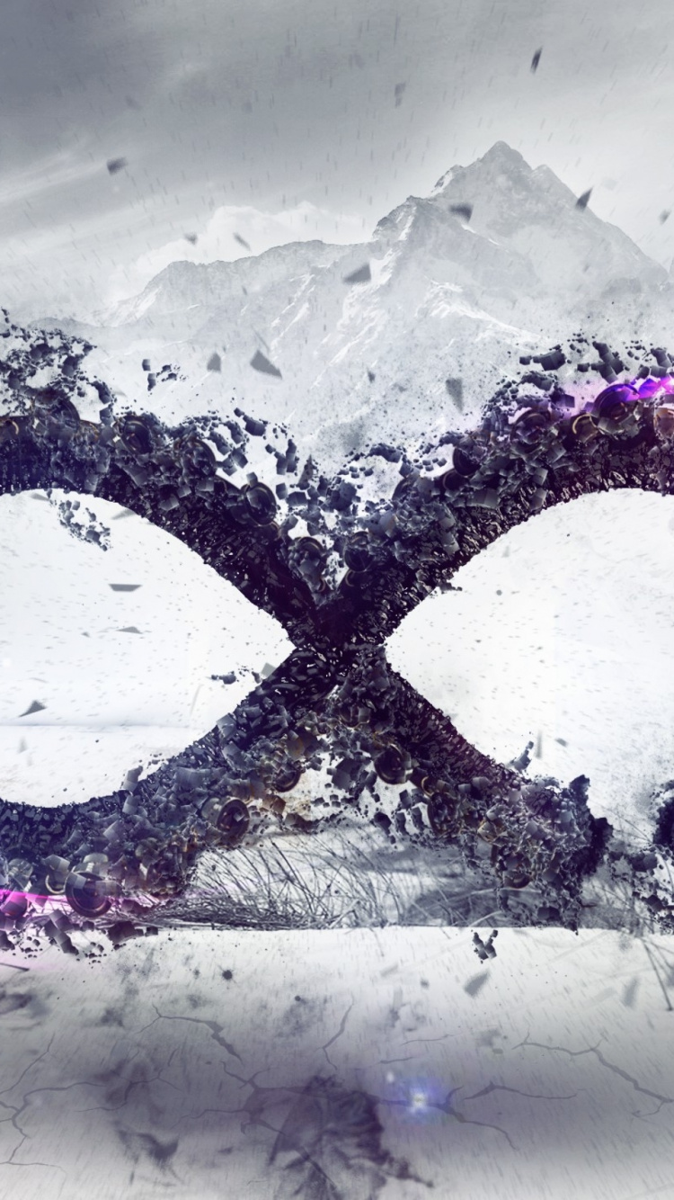 Обои символ бесконечности, бесконечность, пурпур, Фиолетовый, графический дизайн в разрешении 750x1334