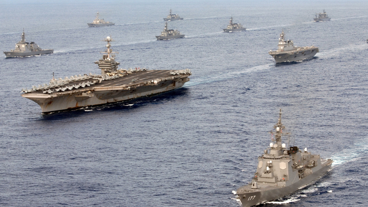 Обои военно морской флот, морское ведомство, военно морской флот США, авианосец, военный корабль в разрешении 1280x720