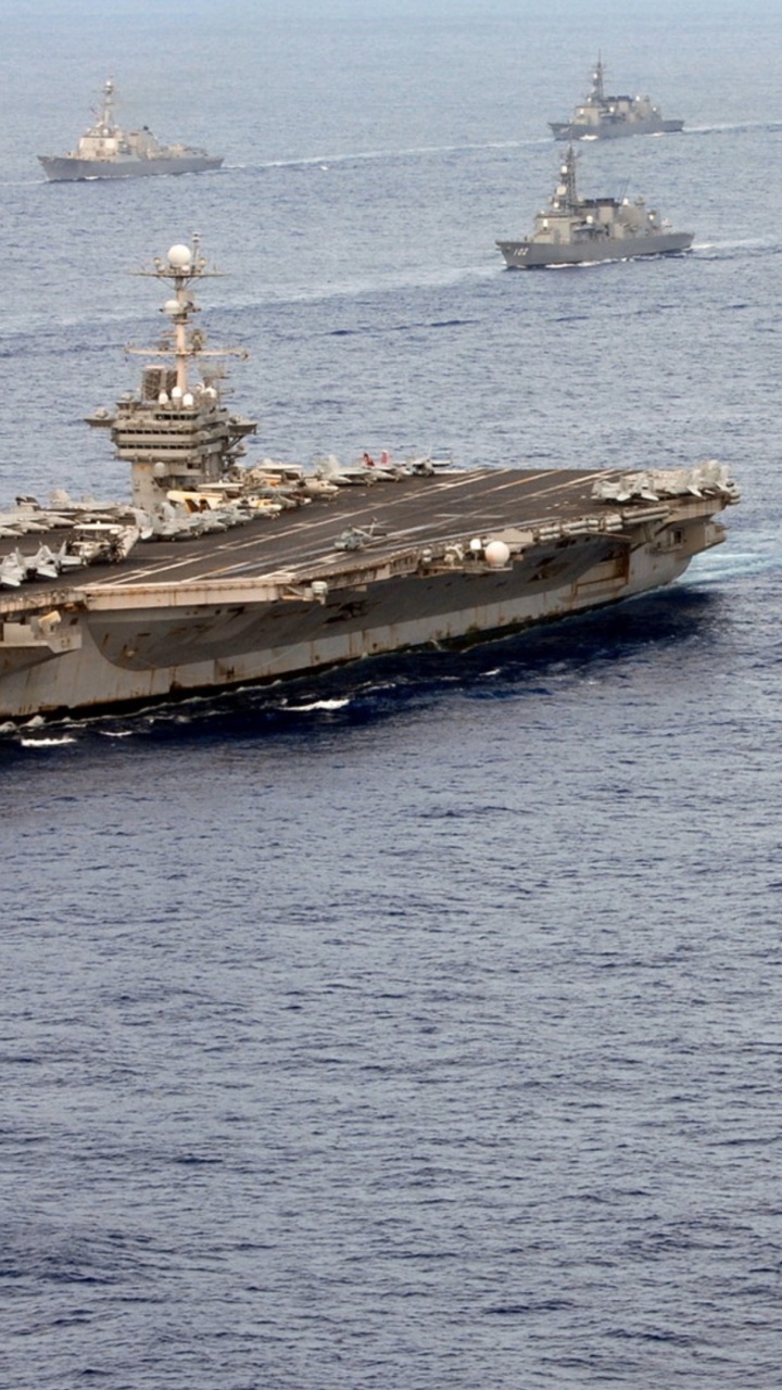Обои военно морской флот, морское ведомство, военно морской флот США, авианосец, военный корабль в разрешении 720x1280