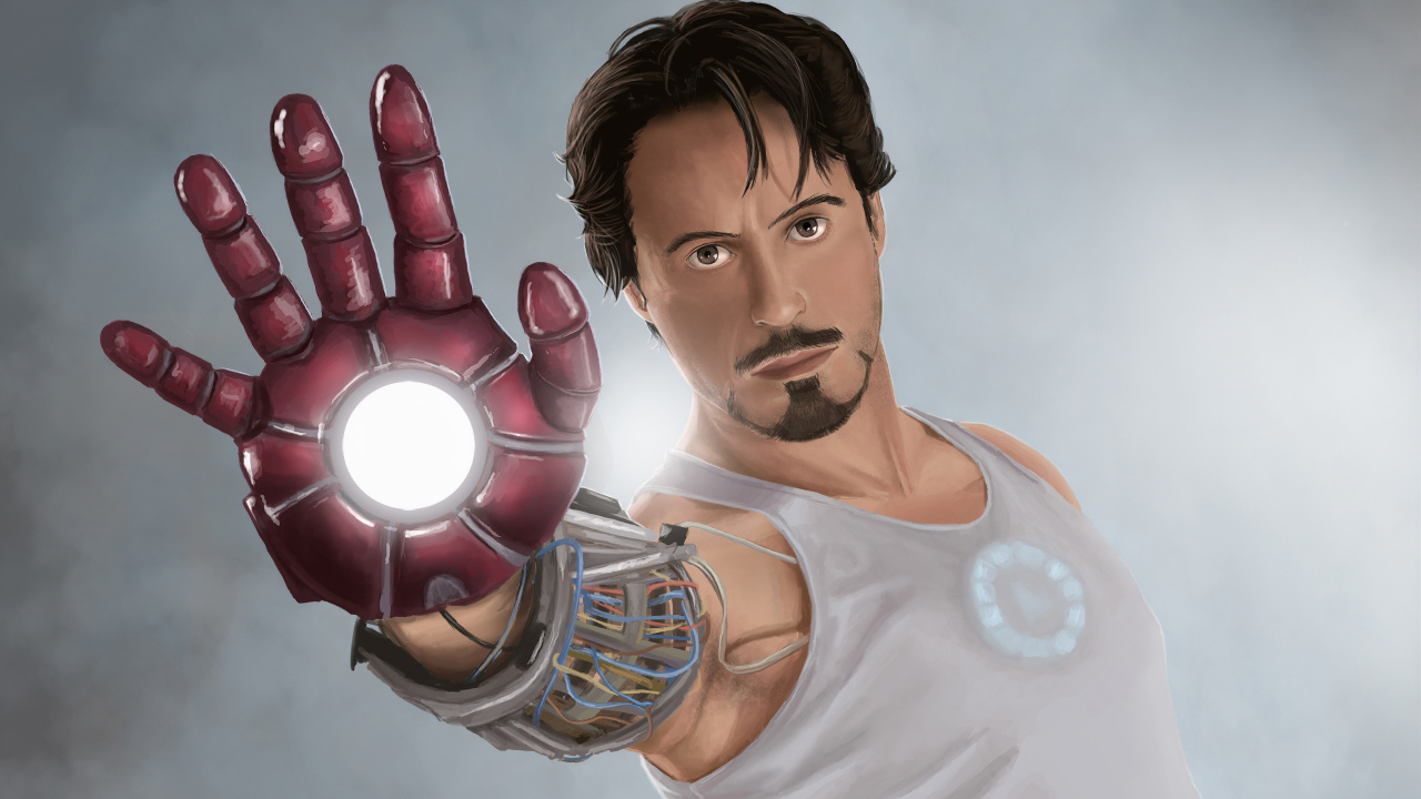 Обои Железный человек, Капитан Америка, супергерой, рука, палец в разрешении 1280x720