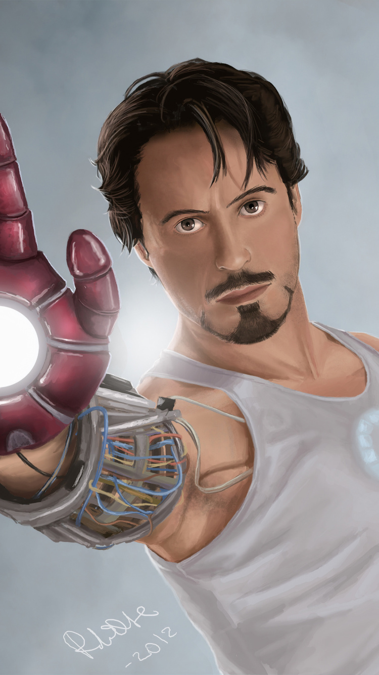 Обои Железный человек, Капитан Америка, супергерой, рука, палец в разрешении 750x1334